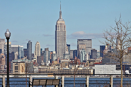 Manhattan, New york, Empire state building, věž, Architektura, Panorama, Midtown