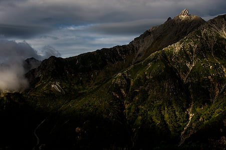 posta de sol, Adam de peak, 西鎌尾根, muntanya, natura, cim de la muntanya, paisatge