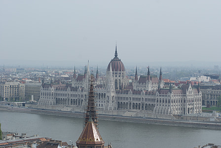 Budapest, Parlement, Danube, rivière, paysage urbain, Hongrie
