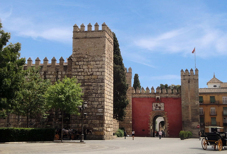Севиля, замък, Испания, площад