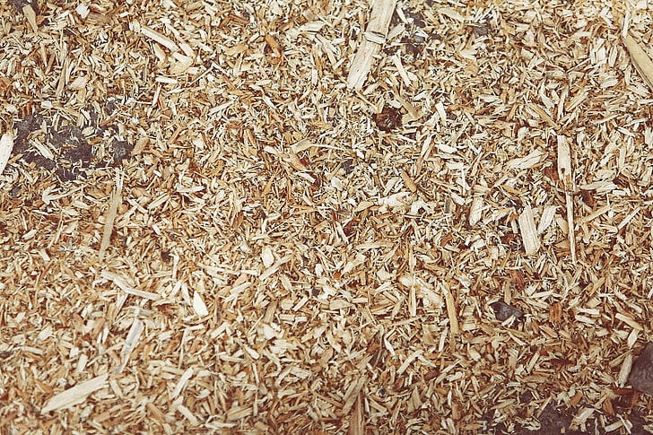 shredded wood, wood chips, mulch, sawdust, shreds, snippets, wooden