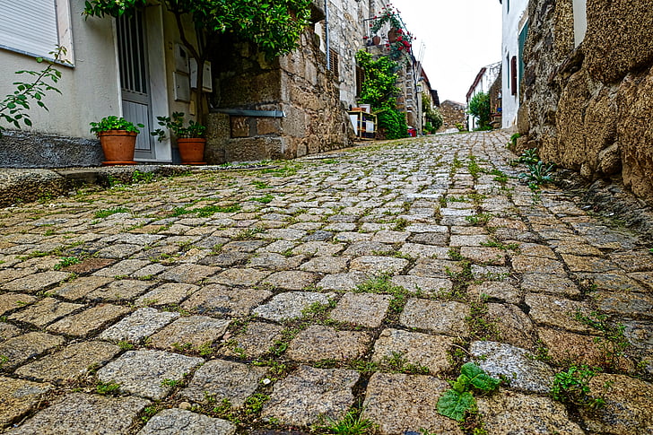 kamene ploče, ulica, kolnika, Drevni, asfaltiranje, povijesne, na otvorenom