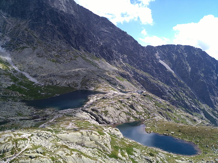 Tatry, Bergen, Trail, bovenaanzicht, de Hoge Tatra, landschap, hemel