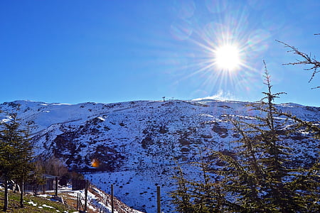Sierra nevada, Granada, snø, Pico-veleta, Sierra nevada, fjell