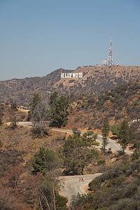 Hollywood, núi, Landmark, đăng nhập, Los angeles