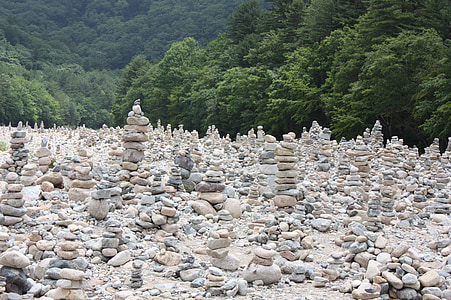 Baekdamsa, Torre de pedra, desejo, oração, pelo rio, pedra