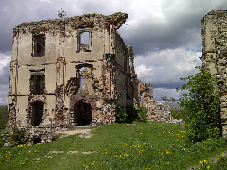 reruntuhan, kehancuran, Castle, lama, bangunan, arsitektur, Sejarah