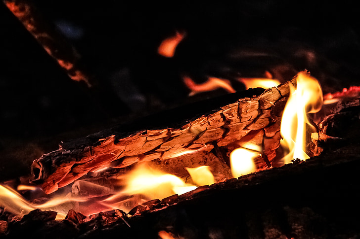 batu bara, kayu bakar, api, panas, panggilan, kobaran api, lampu pijar