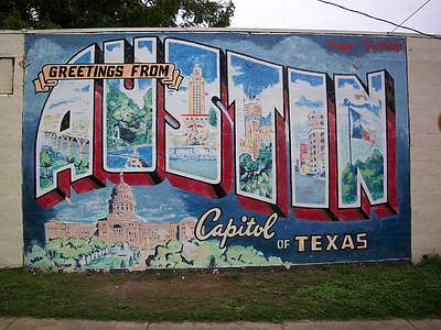 Austin, graffiti, vægmaleri, Texas, maleri, kunst