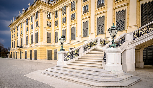 Bécs, Schönbrunn, Castle, kastélypark, építészet, történelmileg, Park