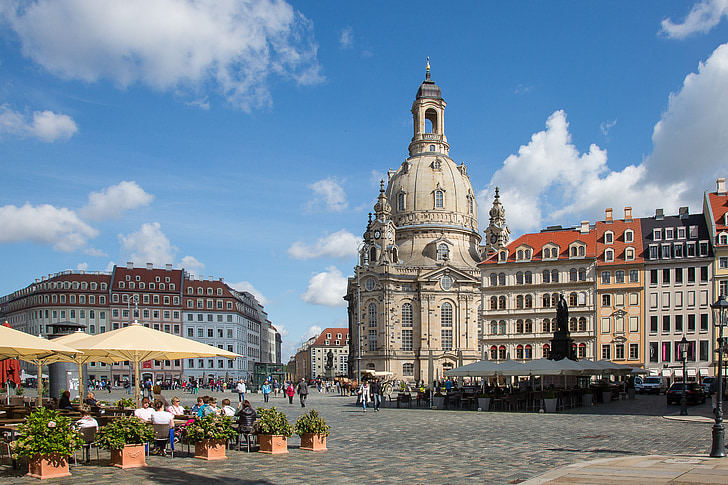 Dresden, Frauenkirche, cerkev, Nemčija, staro mestno jedro