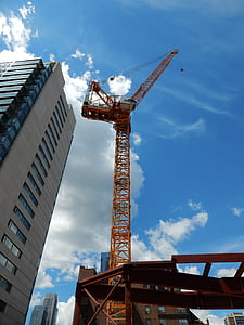 crane, construction, sky, architecture, structure, building, engineering