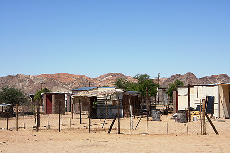 south africa, northern cape, village, desert
