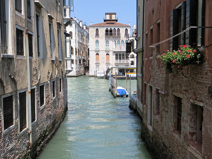 Italia, Venecia, canal, muelle, barco, viajes, Turismo