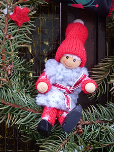 人形, 冬, 装飾, 赤ん坊の人形, ウールの帽子