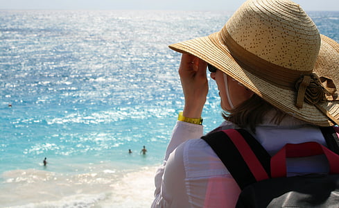пътник, океан, пътуване, лято, плаж, ваканция, море