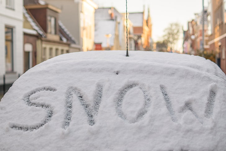 sneh, za studena, zimné, auto, písanie, Sezóna, biela