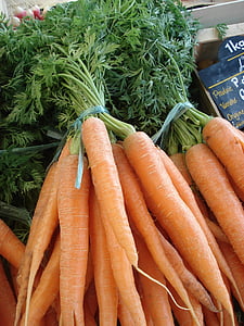 Gemüse, Karotten, Markt, Produzent, Landwirtschaft, macht