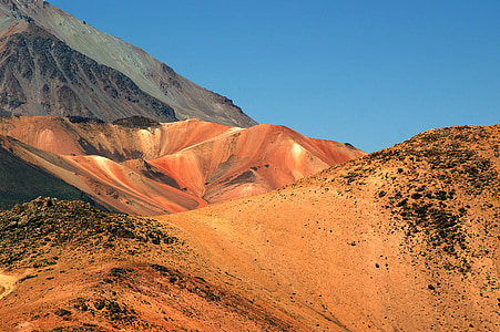 Perú, los Andes, naturaleza, montañas, farbenspiel, mineral de hierro
