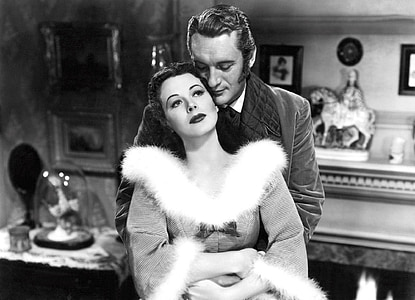 hedy lamarr, george sanders, actress, actor, vintage, movies, motion pictures