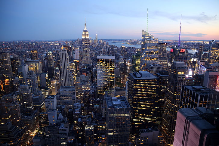 New york, stad, wolkenkrabber, Verenigde Staten, gebouwen, NYC, het platform
