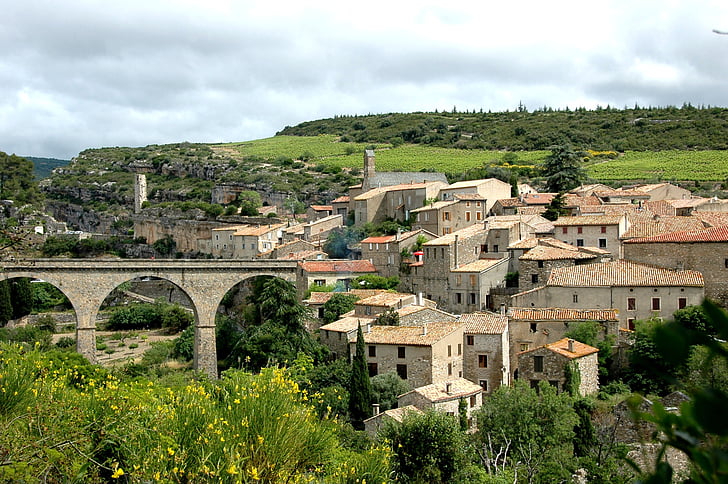 landskapet, gamle landsbyen, Frankrike