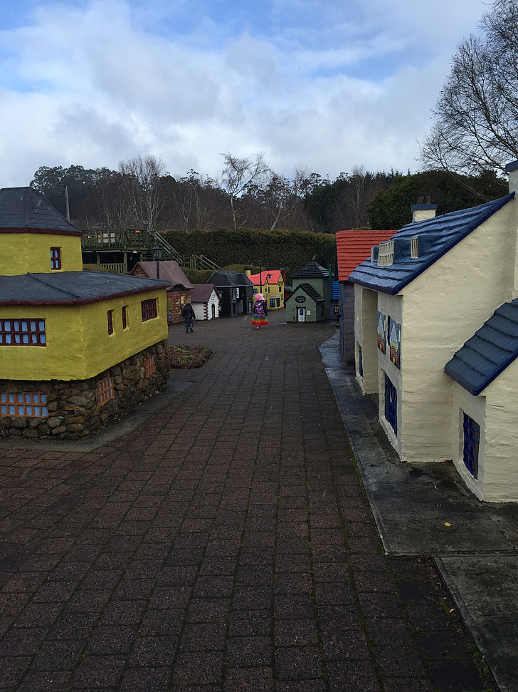 Village, miniature, tasmazia, lille, hus, legetøj, lille hus