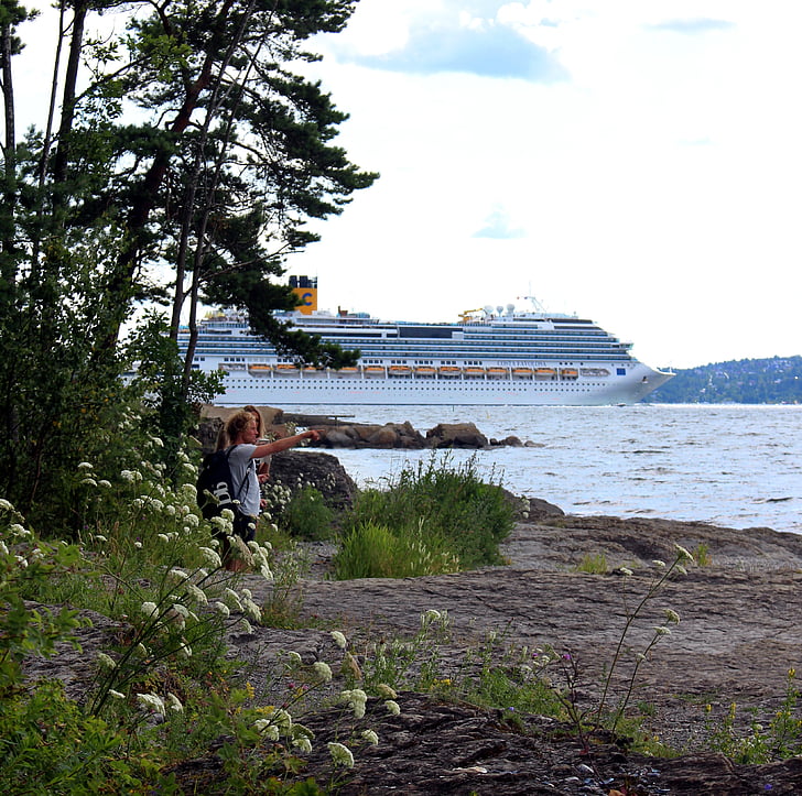 Oslo, Norvégia, Oslofjord, hajó, Skandinávia, Cruise, Holiday