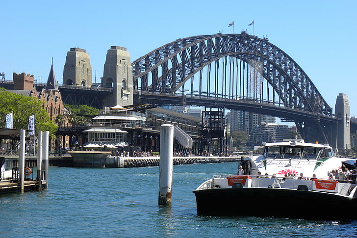 Sydney, bang New south wales, Port, Hobart bridge, cầu cảng
