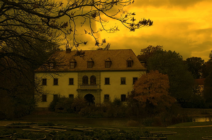 будинок, старий будинок, Łęknica, парк, Німеччина
