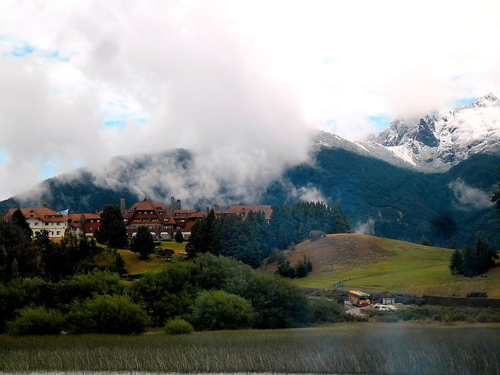 Bariloche, Llao llao, dãy núi, Thiên nhiên, cảnh quan, màu xanh, đám mây