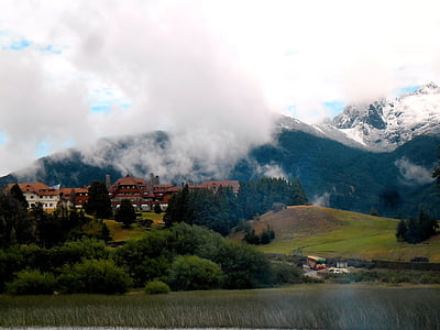 Bariloche, llao llao, fjell, natur, landskap, blå, skyer
