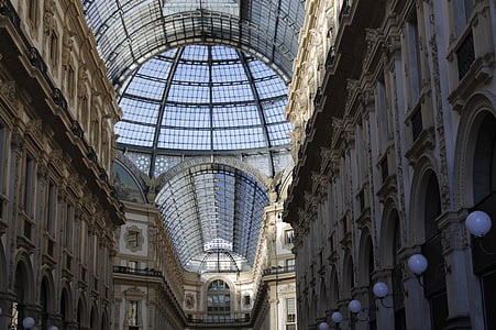 architecture, milan, roof, modern, shopping