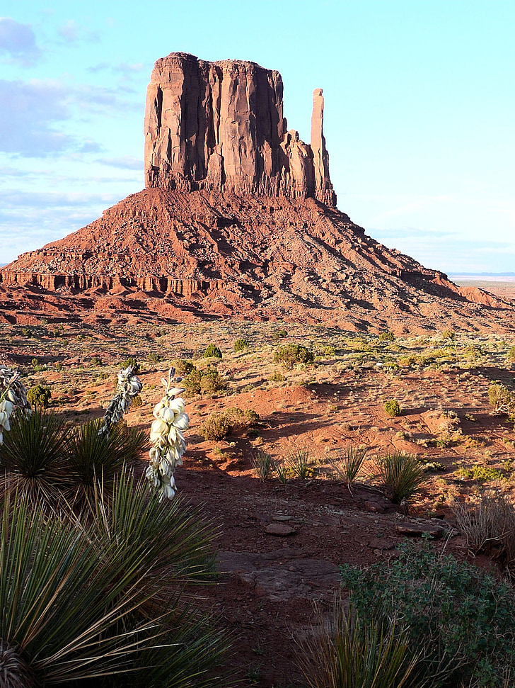monument, vallée de, désert, Utah, é.-u., rouge, roches
