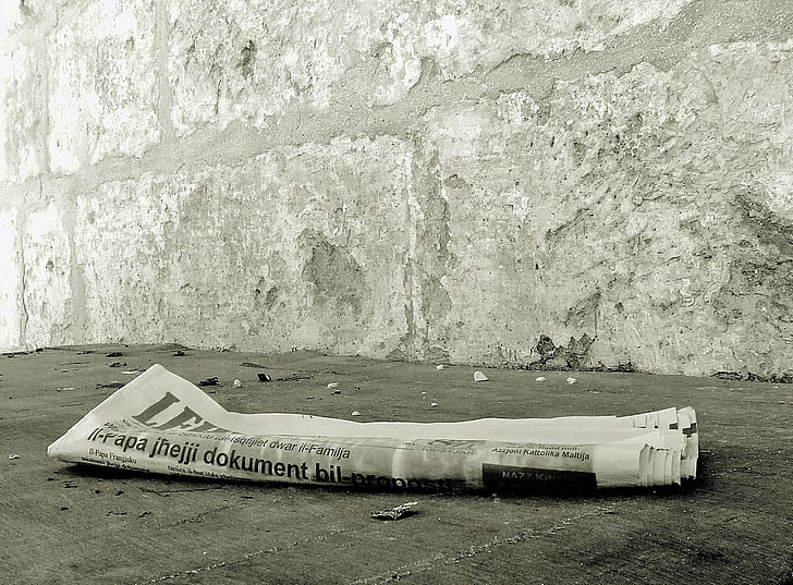 novine, jucerasnjeg vijesti, odbačena, dnevni list, vijesti, papir, medija