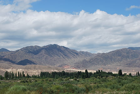 montagnes, Kirghizistan, nature