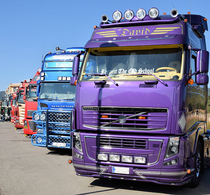 camions, vehicles, camió, plom, transport, carretera, vehicle