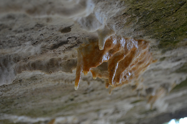 stalactites, Pierre, gris, goutte à goutte, érosion