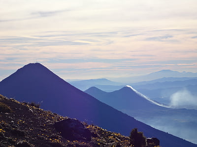 vue de l’Acatenango, papier peint acatenango, Guatemala acatenango, fond d’écran volcan acatenango, montagne, nature, Sommet de montagne