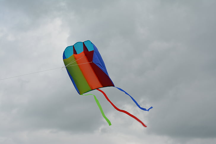 kite, air, snakes, sky, rainbow