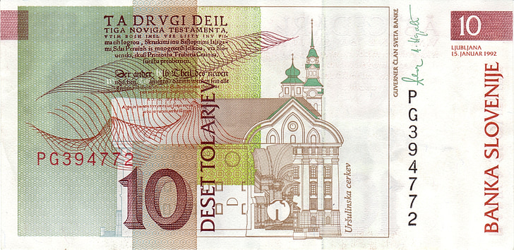 dollarin setelin, seteli, Slovenia, valuutta, rahaa, Bill, rahoitus