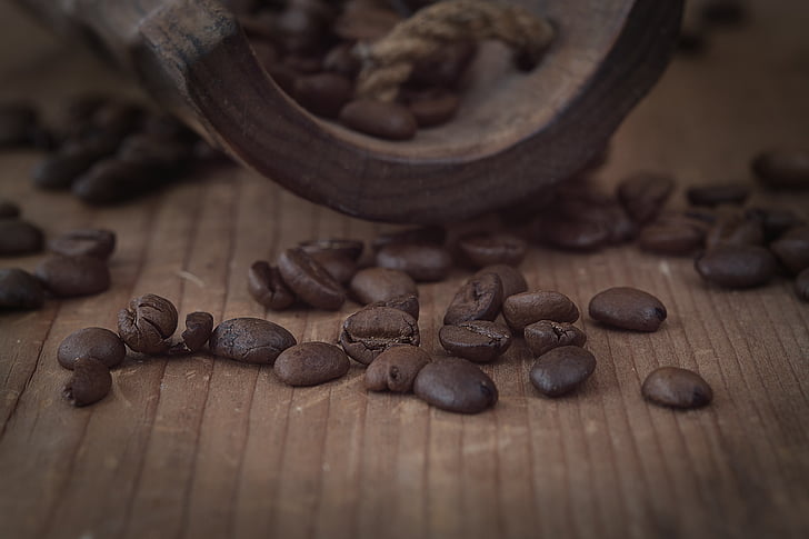 coffee, coffee beans, brown, dark, natural product, roasted, caffeine