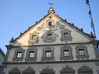 Ravensburg, centrs, viduslaikos, arhitektūra, veco pastu, interesantas vietas, ēka