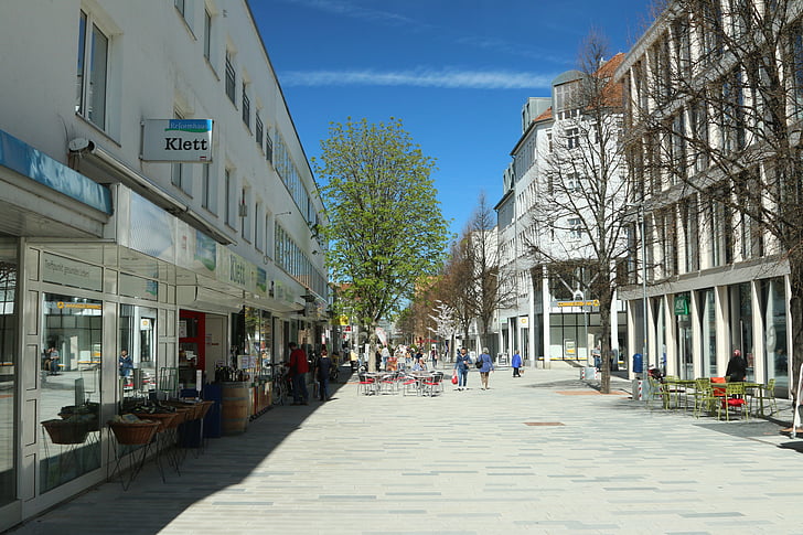 Böblingen, város, City view, város, Baden-württemberg, bevásárló utca, gyalogos zóna