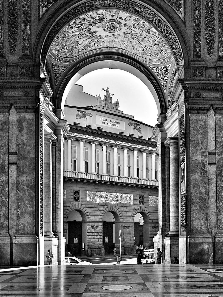 Napoli, Galleria, Teatro, Italia, Arc