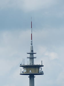 Menara radio, menara transmisi, Kirim platform, Menara, Menara radio Jerman gmbh, ujung utara, plettenbergplateau