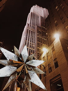 toppen af klippen, NYC, Rockefeller center, Manhattan, New york, skyskraber, arkitektur