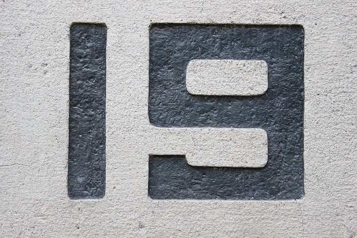 numbers, texture, contrast, concrete