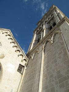 kyrkan, Trogir, Kroatien, tornet, Adriatiska havet, UNESCO, arkitektur