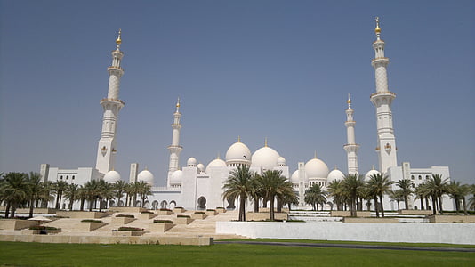 Moschea, Moschea dello sceicco zayid, Abu dhabi, Islam, Minareto, architettura, religione